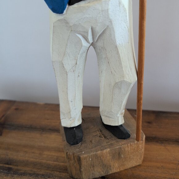 Wooden Hand Carved Old World Sailer  11.5" Tall - Picture 6 of 6